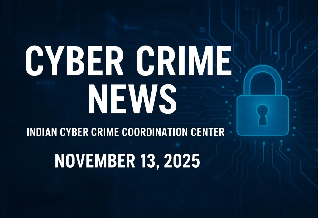CYEBR CRIME NEWS FROM INDIAN CYBER CRIME COORDINATION CENTER NOVEMBER 13 2025