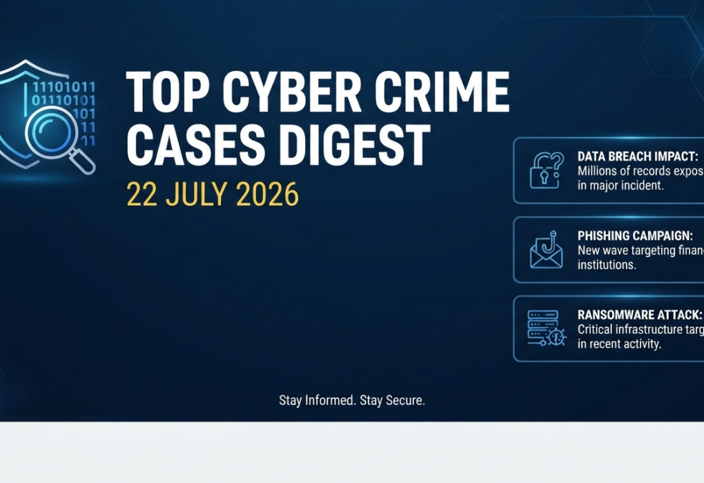 TOP CYBER CRIME CASES DIGEST AND CYBER CRIME STORIES 22 JULY 2026